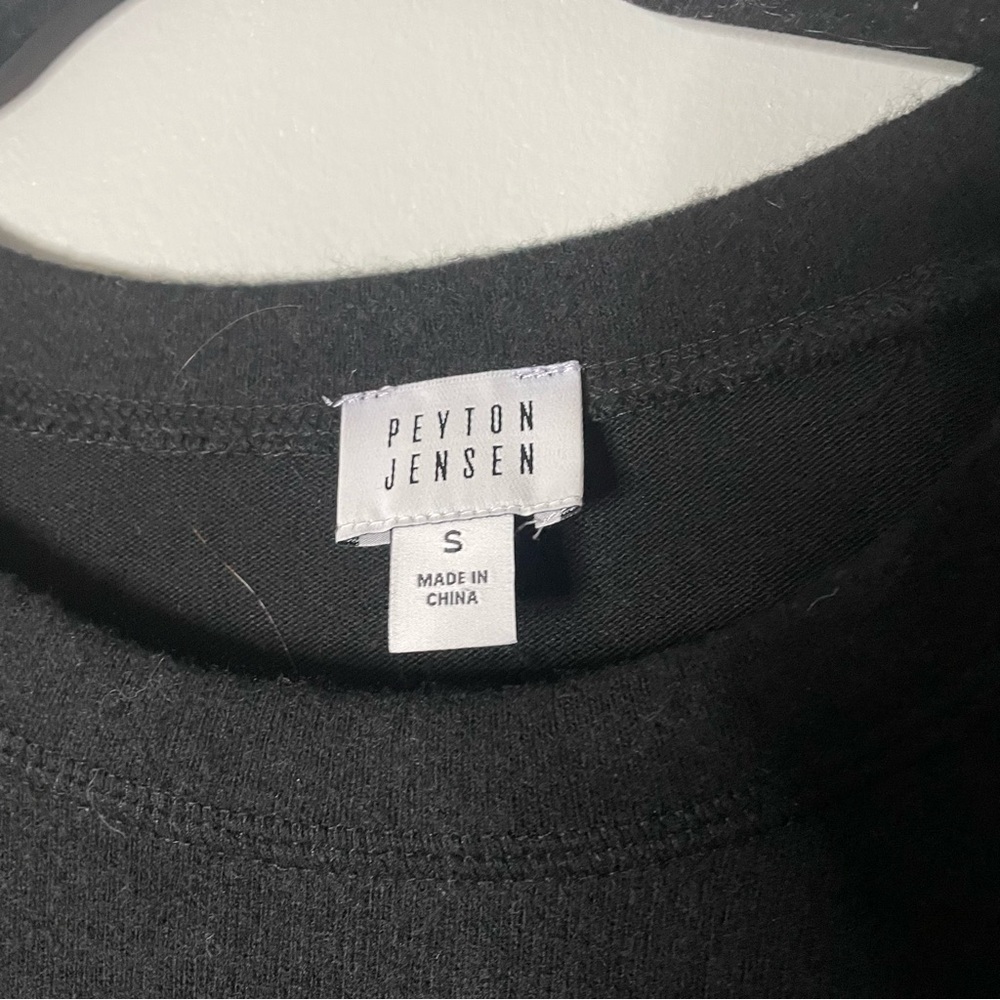 Peyton Jensen Super Soft Velvet Velour Striped Stretchy Crewneck Sweater Small - Picture 3 of 5
